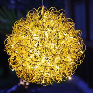 LED 3D Design Drahtkugel SPHERE - 100 warmweiße LED - D: 40cm - für...