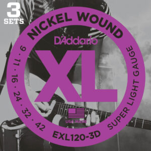 Saitensatz 3D-Pack D´Addario EXL120-3D Super Light