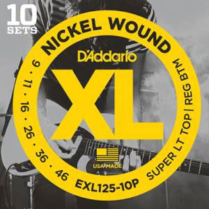 Saitensatz Pro-Pack D´Addario EXL125-10P Super Lt Top/Reg Btm