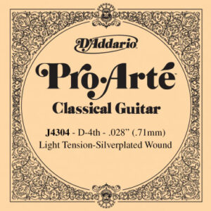 Einzelsaite D´Addario J4304 D4 Pro Arte Classical Light