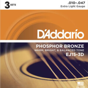 Saitensatz 3D-Pack D´Addario EJ15-3D Phosphor Bronze Extra Light