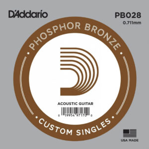 Einzelsaite D´Addario PB028 Phosphor Pronze