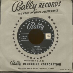 Betty Johnson - I Dreamed - If It's Wrong To Love You (7inch