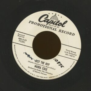 Maria Cole - Just The Boy - No School Tomorrow (7inch