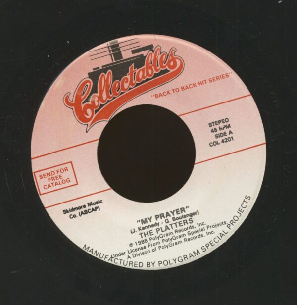 The Platters - My Prayer - On My Word Of Hoor (7inch