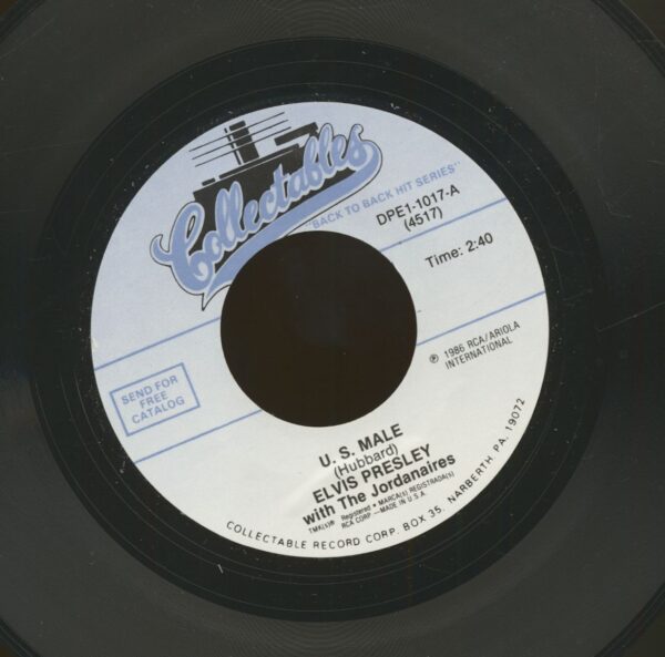 Elvis Presley - U.S. Male - Until It's Time For You To Go (7inch