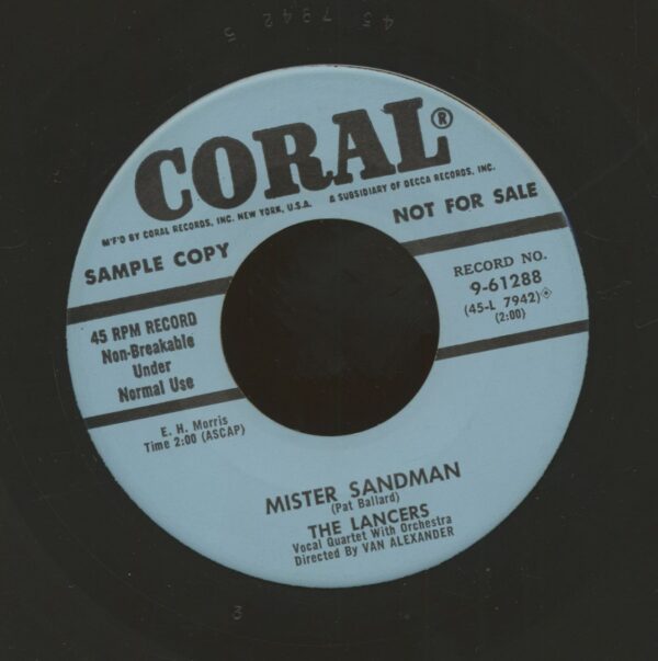 The Lancers - Mister Sandman - The Little White Light (7inch