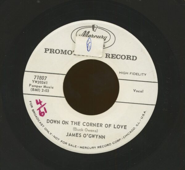 James O'Gwynn - Down On The Corner Of Love - I'm Getting Nowhere Fast (7inch