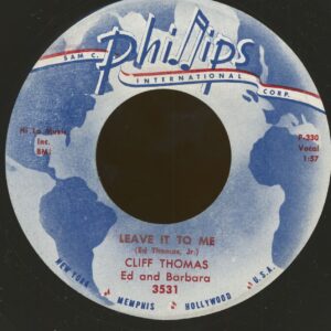 Cliff Thomas - Leave It To Me - Sorry I Lied (7inch