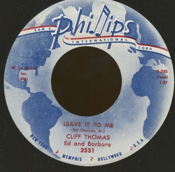 Cliff Thomas - Leave It To Me - Sorry I Lied (7inch