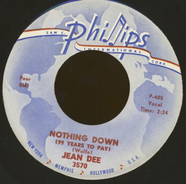 Jean Dee - Nothing Down (99 Years To Pay) - My Greatest Hurt (7inch