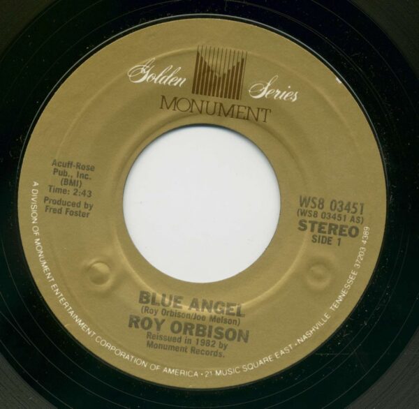 Roy Orbison - Blue Angel - Paper Boy (7inch