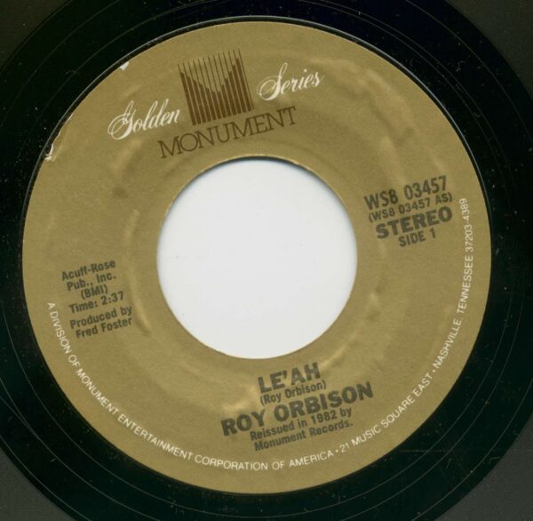 Roy Orbison - Leah - Working For The Man (7inch