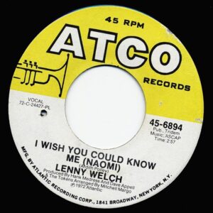 Lenny Welch - A Sunday Kind Of Love - I Wish You Could... cut