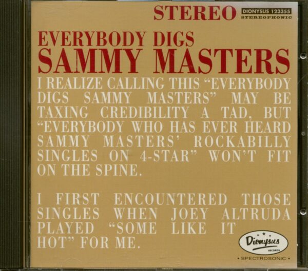 Sammy Masters - Everybody Digs Sammy Masters (CD)