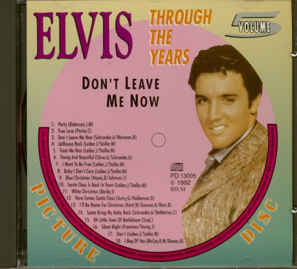 Elvis  Presley - Through The Years Vol.5 - Don't Leave Me Now (CD)