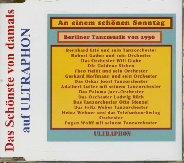 Various - Berliner Tanzmusik von 1936 - Das Schönste Von Damals (CD)