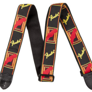 Gitarrengurt Fender BLK/Yellow/Red Mono Strap