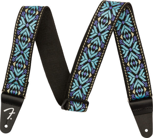 Gitarrengurt Fender Pasadena Woven Strap Blue Snowflake