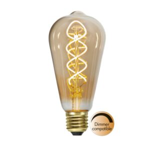 Dekoration LED Kolbenlampe "Amber Spiral Filament"- E27- ultra warm...