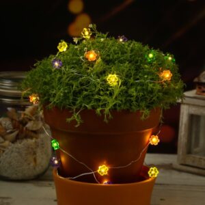 LED Drahtlichterkette Blume - 20 warmweiße LED - L: 1