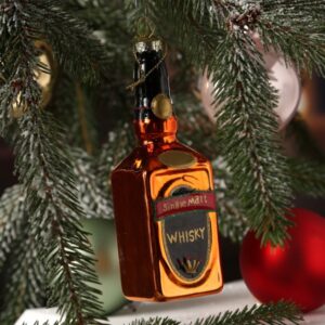 Weihnachtsbaumschmuck WHISKY Flasche - Christbaumschmuck - Glas - i...