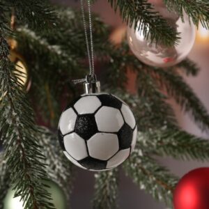 Weihnachtsbaumschmuck Fußball - bruchfest - inkl. Aufhänger - H: 7c...