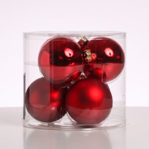 Christbaumkugel - Weihnachtsbaumkugel - Glas - D: 8cm - glänzend un...