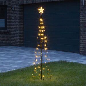 LED Lichterbaum mit Sternspitze - 6 Stränge - 150 warmweiße LED - H...