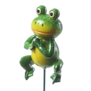 Gartenstecker wackelnder Frosch Quaki - Beetstecker - H: 54cm - für...