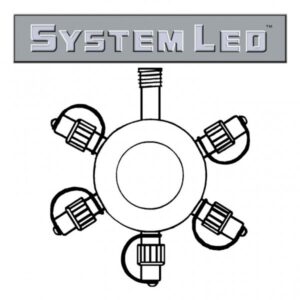 System LED Black | Verteiler | koppelbar | exkl. Trafo | 5-fach | Ring