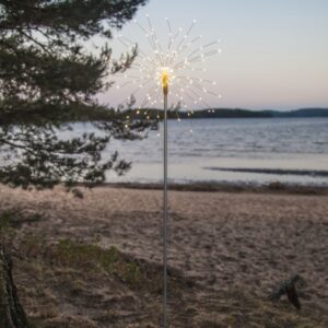 LED Dekostab FEUERWERK - H: 110cm - 160 kleine daylight LED - inkl....