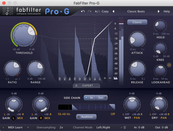 Plugin Effekt FabFilter Pro-G