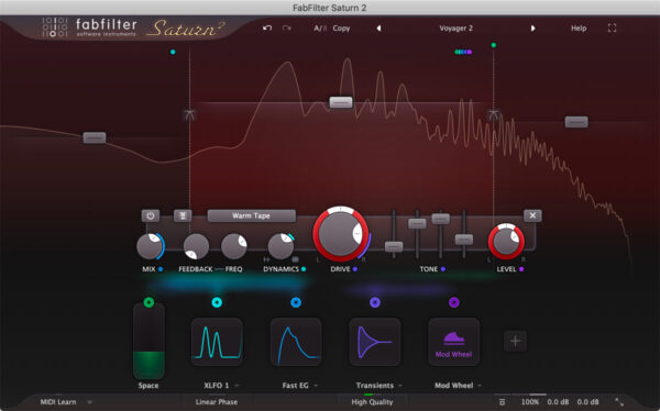 Plugin Effekt FabFilter Saturn 2 Upgrade