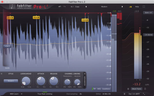 Plugin Effekt FabFilter Pro-L 2