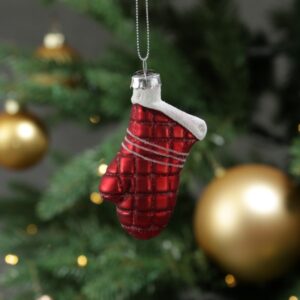 Weihnachtsbaumschmuck Handschuh - Glas - Christbaumschmuck - H: 8