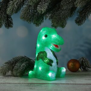 LED Dinosaurier - Acryl Tierfigur - 20 kaltweiße LED - H: 21cm - Ti...