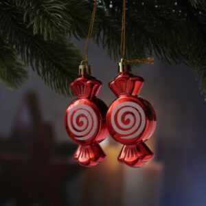 Weihnachtsbaumschmuck Bonbon - bruchfest - inkl. Aufhänger - H: 8cm...