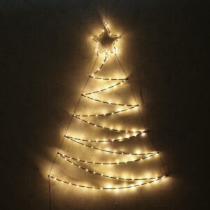 LED Tannenbaum - Wanddeko - zum Aufhängen - 110 bernsteinfarbene LE...