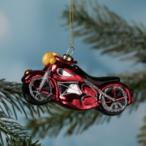 Weihnachtsbaumschmuck MOTORRAD - Glas - Christbaumschmuck - glänzen...