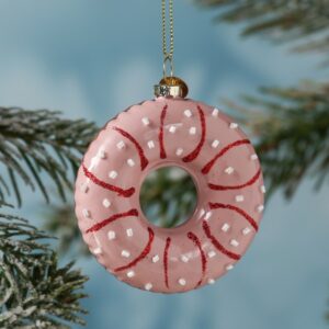 Weihnachtsbaumschmuck DONUT - Glas - inkl. Aufhänger - glänzend mit...