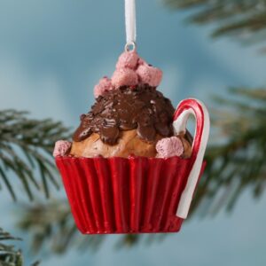 Weihnachtsbaumschmuck MUFFIN - Polyresin - inkl. Aufhänger - matt -...