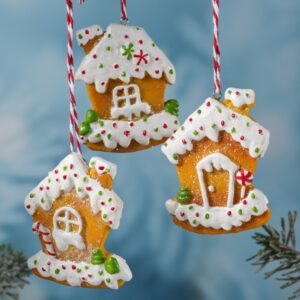 Weihnachtsbaumschmuck LEBKUCHENHAUS - Polyresin - inkl. Aufhänger -...