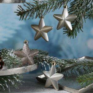 Christbaumschmuck STERN - Weihnachtsbaumschmuck - bruchfest - H: 7