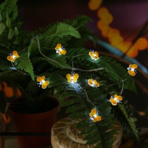 LED Drahtlichterkette Schmetterling - 10 weiße LED - L: 120cm - Bat...