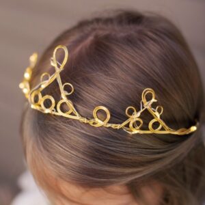 LED Krone DIADEM - 20 warmweiße LED - L: 18cm - Timer - Batteriebet...