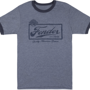 T-Shirt Fender T-Shirt Beer Label Blue L