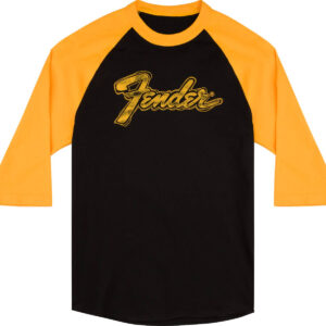 T-Shirt Fender Doodle 3/4 Sleeve Raglan Shirt L