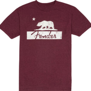 T-Shirt Fender Burgundy Bear Unisex L