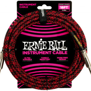 Instrumentenkabel Ernie Ball EB6396 Rot/Schwarz 5